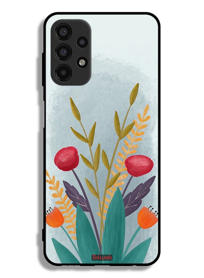 Tolwak Samsung Galaxy A13 4G Protective Case Cover Plants Drawing Art - Image 1
