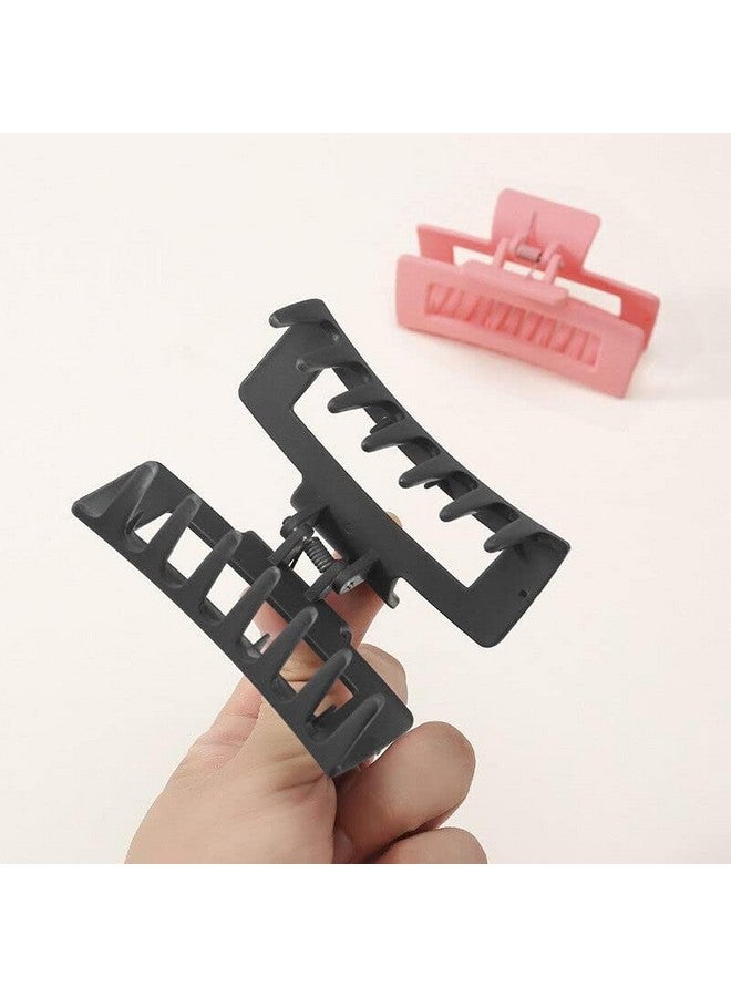 Chanderkash CHRONEX 4PCS Large Hair Claws Women Hair Clip Rectangle Barrette Ponytail Neutral Hair Clips- Womens - Image 3