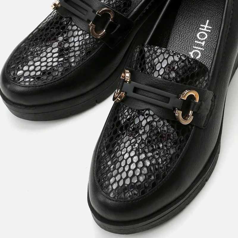 Hotiç 01AYH291260A125 GENUINE Leather Black Women's Loafer