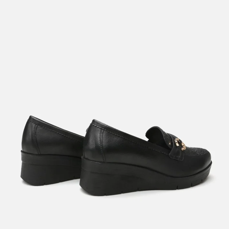 Hotiç 01AYH291260A125 GENUINE Leather Black Women's Loafer