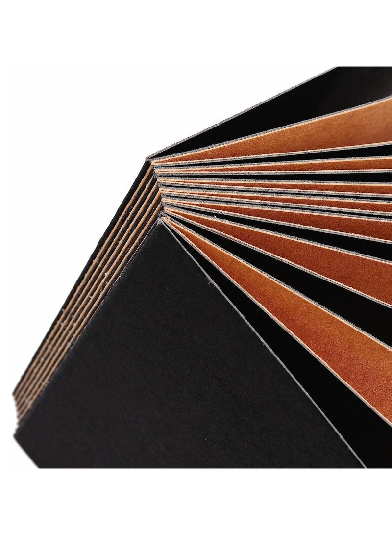 Rubik Scrapbook Photo Album, Kraft Paper Scrapbooking 14 Sheets / 28 Pages DIY Blank Creative Diary for Birthday Anniversary (Black/Brown)  - Image 5