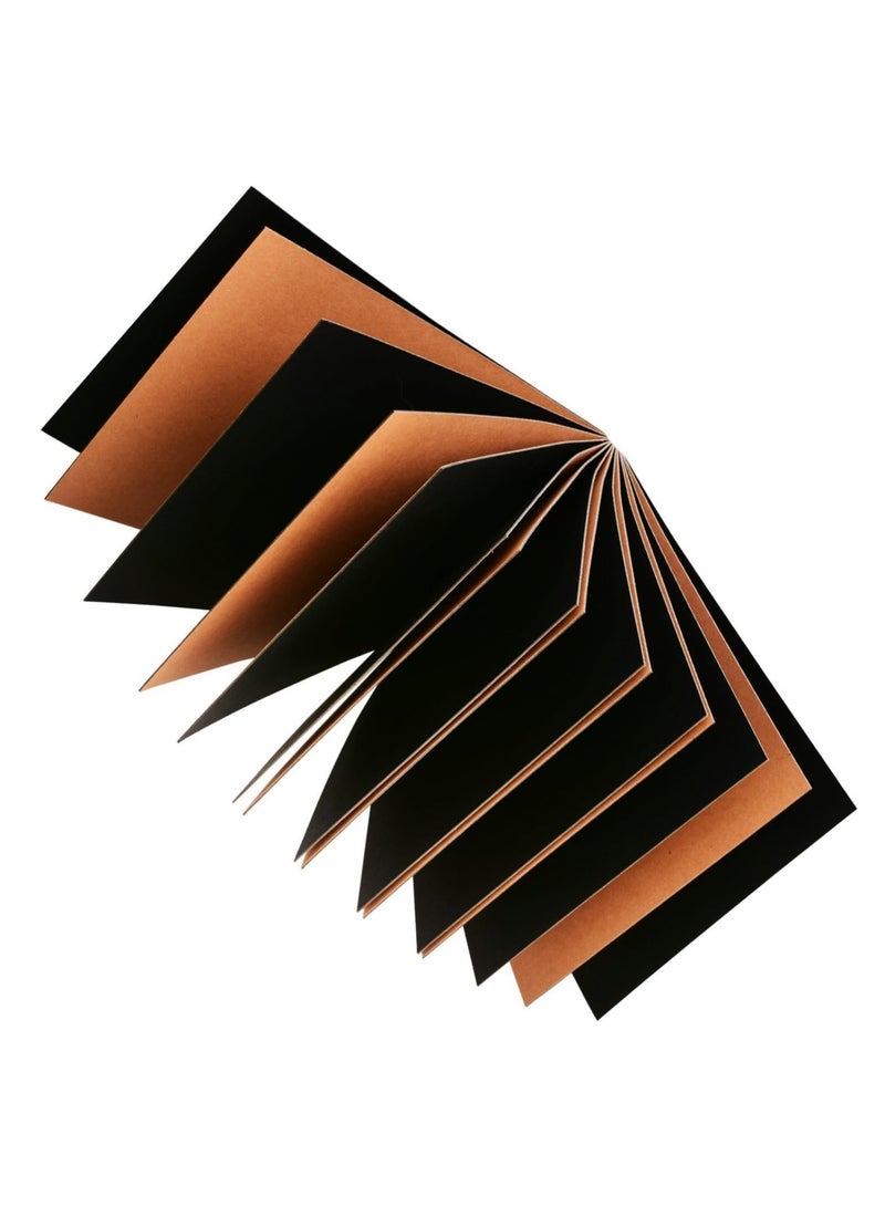 Rubik Scrapbook Photo Album, Kraft Paper Scrapbooking 14 Sheets / 28 Pages DIY Blank Creative Diary for Birthday Anniversary (Black/Brown)  - Image 3
