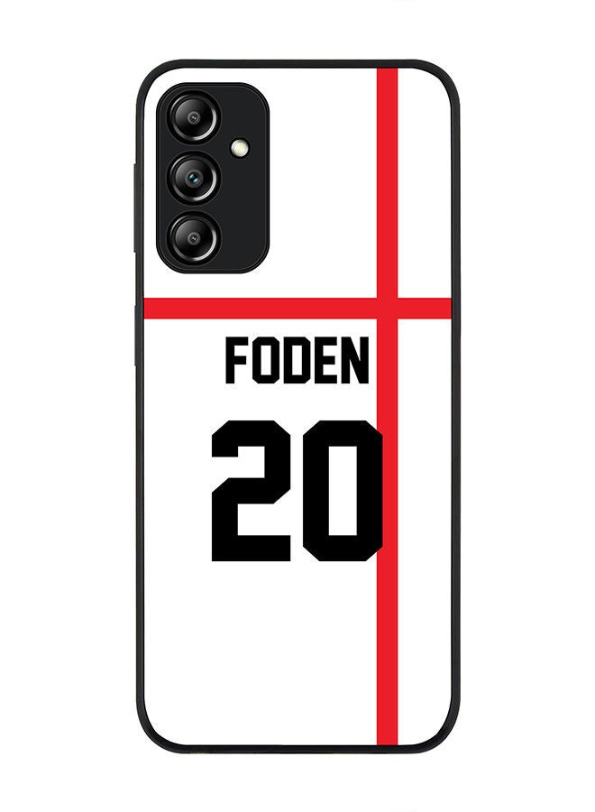Stylizedd Rugged Black edge case for Samsung Galaxy A24 4G Slim fit Soft Case Flexible Rubber Edges Anti Drop TPU Gel Thin Cover-England Player Name - Foden - Image 1