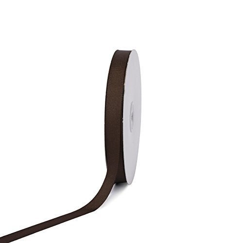 LUV RIBBONS Creative Ideas 50-Yard Solid Grosgrain Ribbon, 5/8-Inch, Brown - Image 1