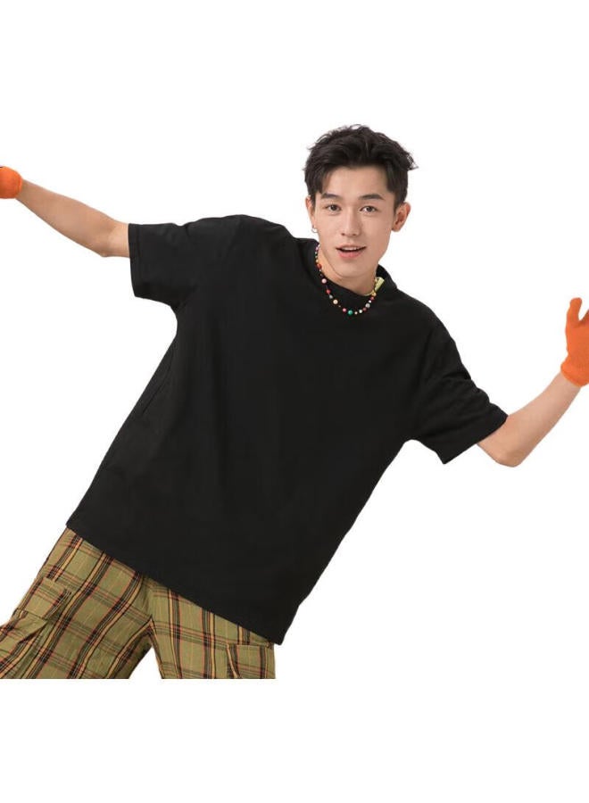 GENIOLAMODE Men'S Cotton T-Shirt Summer Casual Round Neck Fashion Printed Short Sleeve Youth Men'S T-Shirt Tide Linen Gray L - Image 1