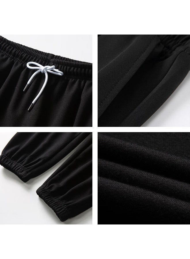 Geniolamode Men's Casual Pants Solid Color Drawstring Home Wear Basic Casual Daily All-match Men's Pants - Image 2