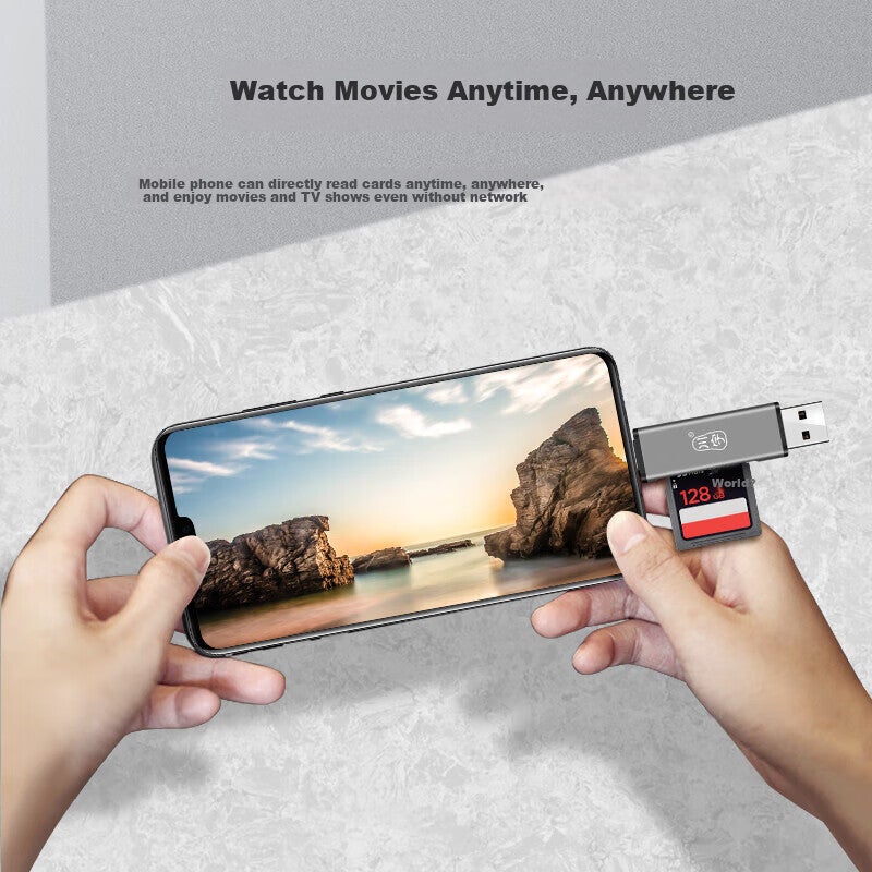 Chuanyu USB/Type-C 3.0 Card Reader, SD Card/tf Card Reader, All-In Compatible with Computers/tablets/phones/Apple 16/15 Cameras/drones/monitoring - Image 5