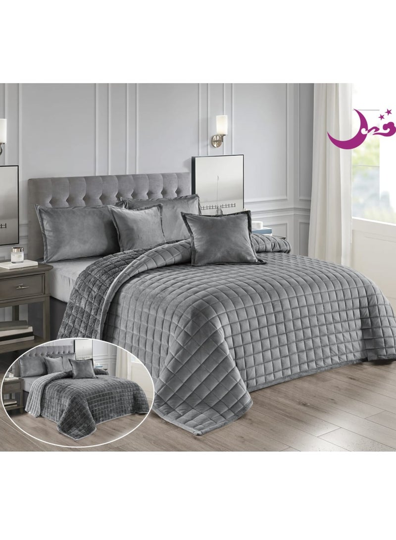 Double winter floral velvet compressed mattress