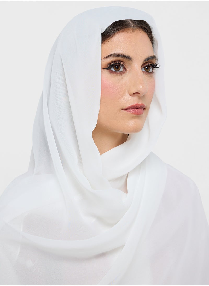 Khizana Print Detail Abaya With Sheila  - Image 4