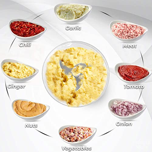 Evona Mini USB Wireless Electric Garlic Chopper, Mini Food Chopper Garlic Mincer Blender Meat Grinder Waterproof Rechargeable Food Processor (250ml, 37 Watts, Multicolor) - Image 3