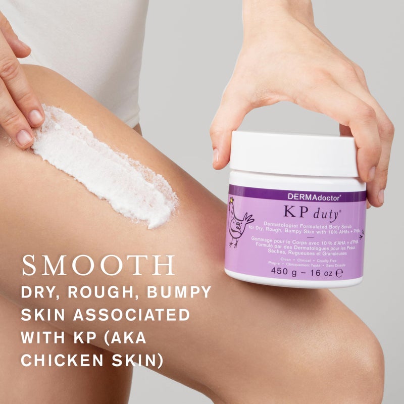 DERMAdoctor KP Bump Eraser Body Scrub Dermatologist Formulated Exfoliant | Keratosis Pilaris Treatment For Dry And Bumpy Skin 10% AHAs + PHAs - 16 fl oz - Image 3