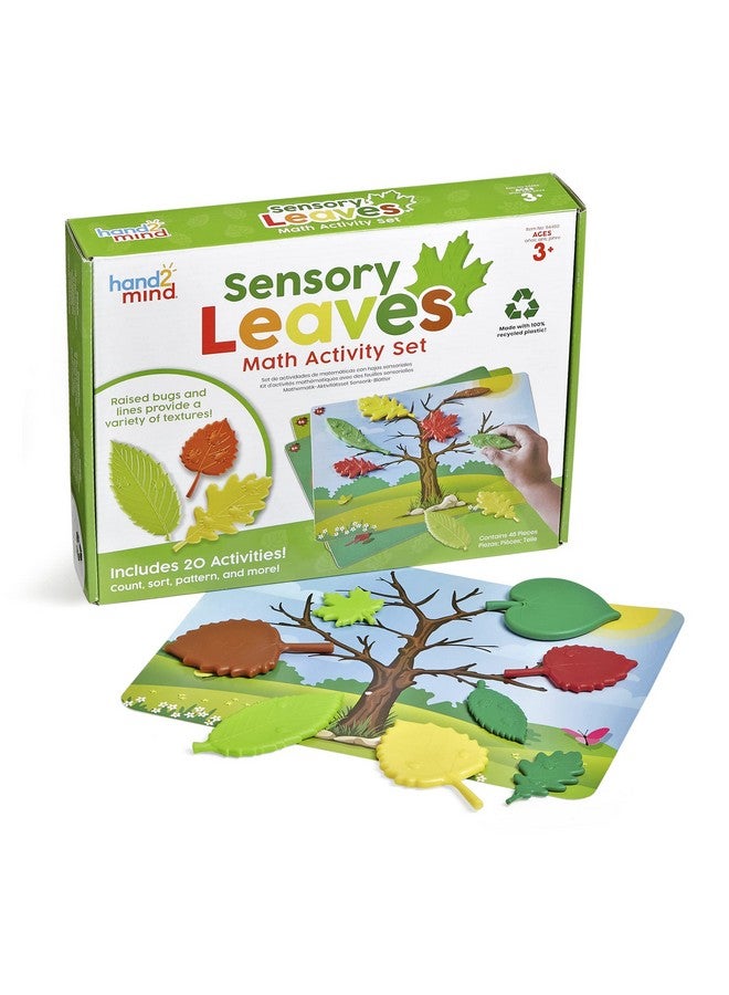hand2mind hand2mind Sensory Leaves Math Activity Set, Pattern Play, Shape Puzzle, Pattern Blocks Cards, Math Counters, Sorting Toy, Shapes for Toddlers, Counting Toy, Kindergarten Learning Activities - Image 1