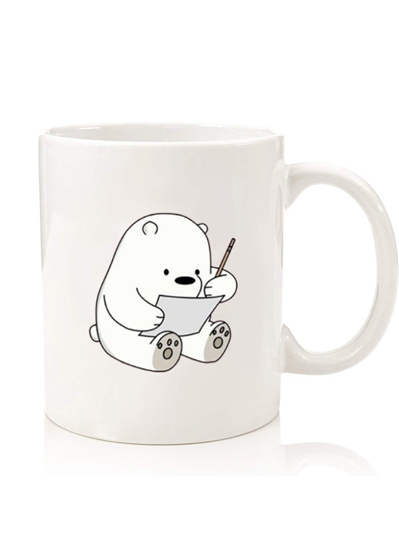 Theodor Premium Quality Two Sided Printed Coffee Mug Tea Cup For Home Office, Kids Men Women Panda writing - Image 1