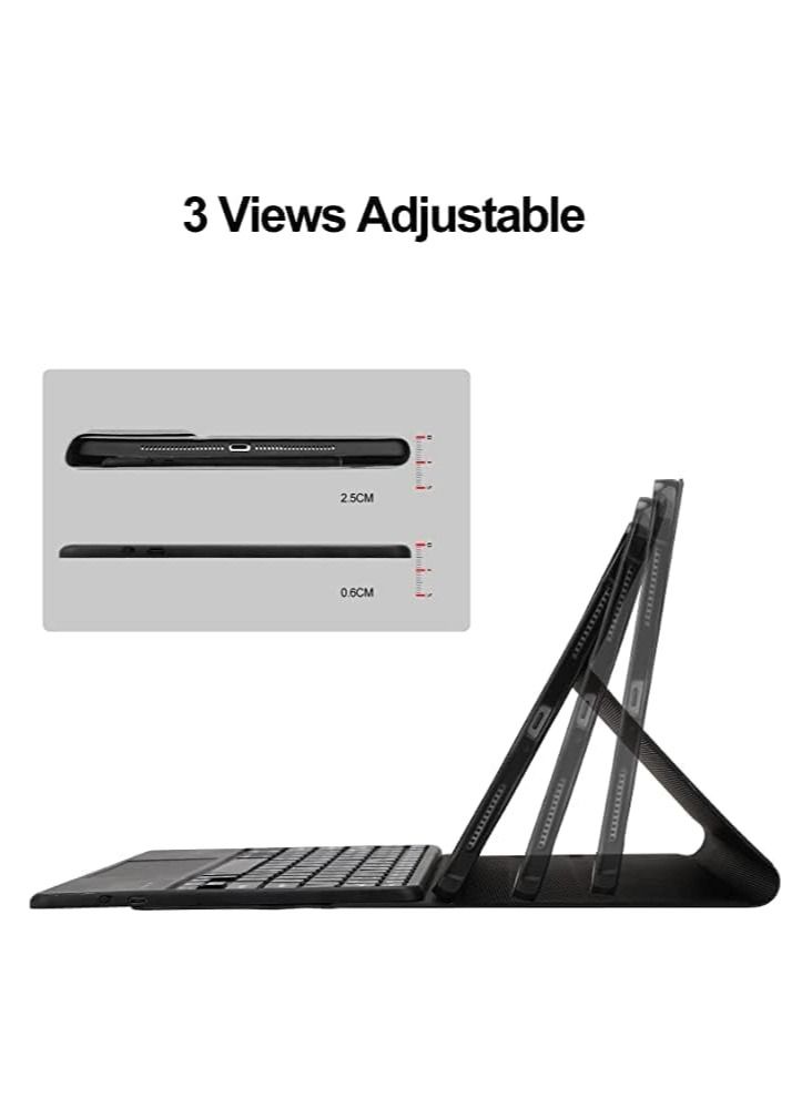 iPad 10th Generation Keyboard Case with Trackpad (10.9 inch 2022 Release), Wireless Detachable Rechargeable Multi-touch Keyboard, Smart Folio Protective Cover with Pencil Holder  - Image 4