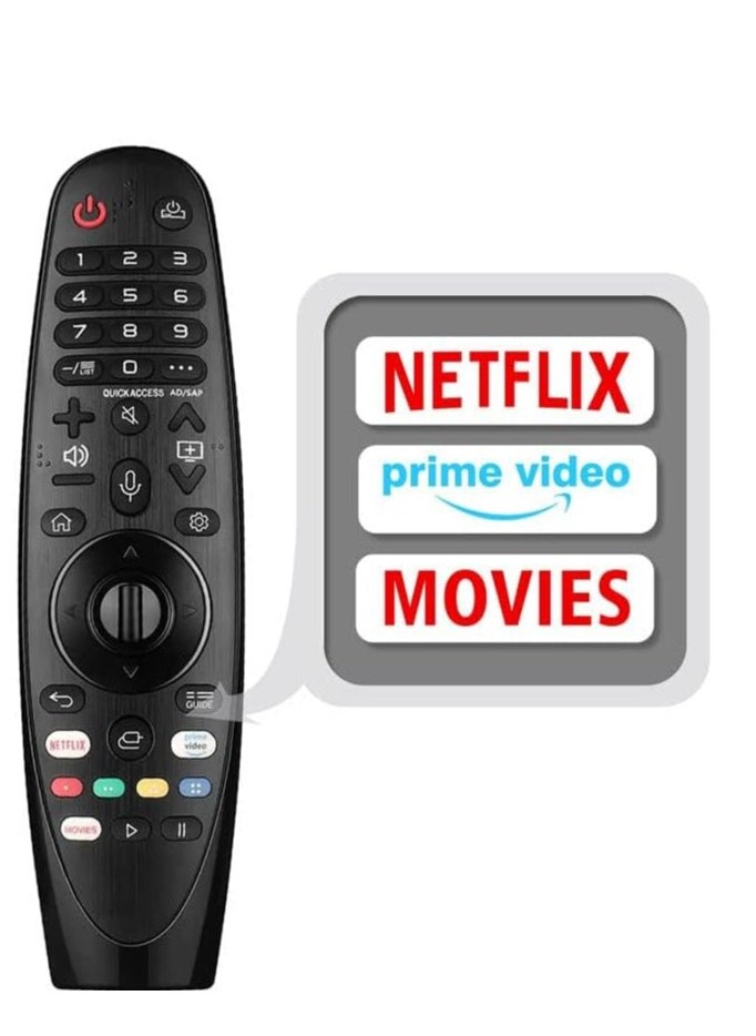 New MR-20GA Magic Wand Remote Control Replacement AKB75855501 for LG 2018-2020 OLED, NanoCell, and 4K UHD Smart TV Models, with Netflix and Prime Video Hotkeys WITH BATTERY