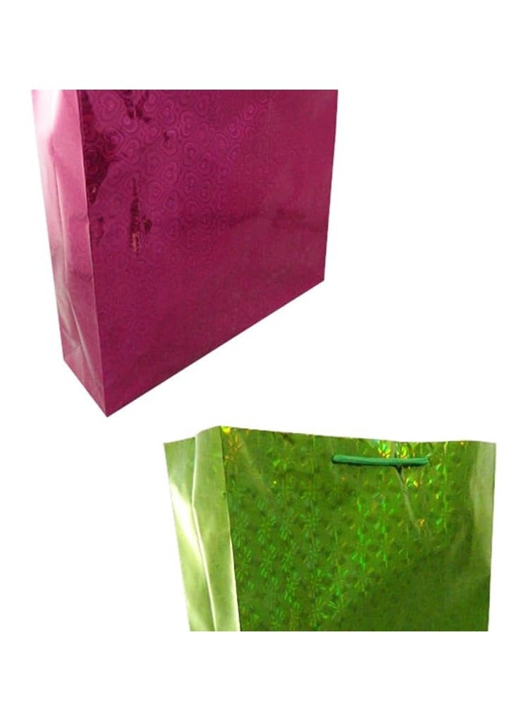 PARTY FUN Hologram Gift Bag 32x44x9.5 cm Premium Quality Shiny Gift Bag Perfect for Birthdays Holidays Weddings and Special Occasions Durable Stylish and Reusable Gift Packaging Solution  - Image 4