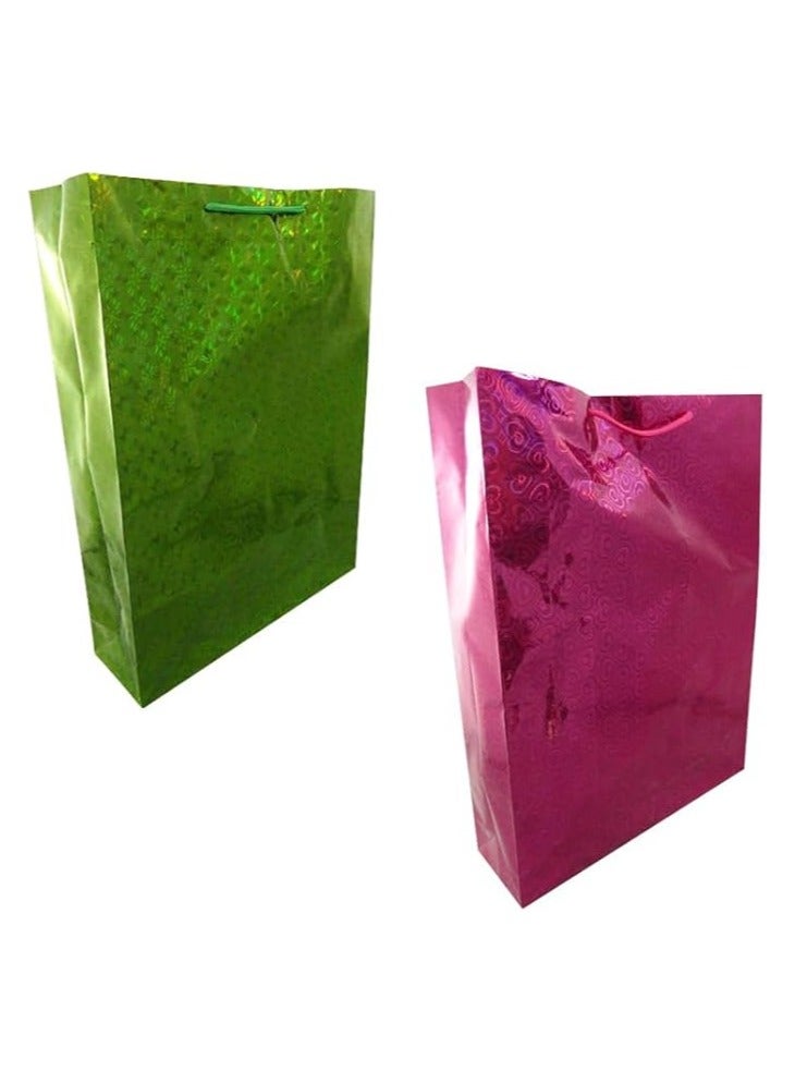 PARTY FUN Hologram Gift Bag 32x44x9.5 cm Premium Quality Shiny Gift Bag Perfect for Birthdays Holidays Weddings and Special Occasions Durable Stylish and Reusable Gift Packaging Solution  - Image 5
