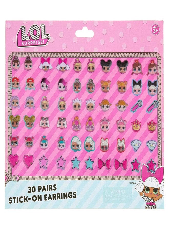 UPD LOL Dolls Sticker Earrings (24 Pair) Earrings Stickers, Birthdays, Party Favor - Image 1