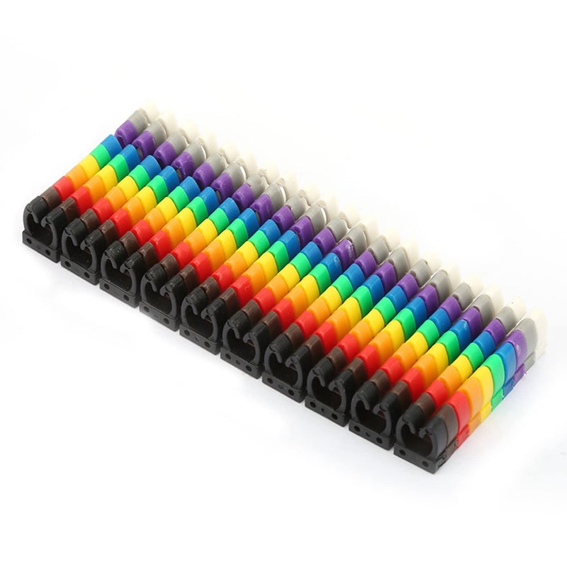 100PCS Colorful Cable Markers Wire Number Tubes Digital Tube Labels 4MM 4 Square - Image 2