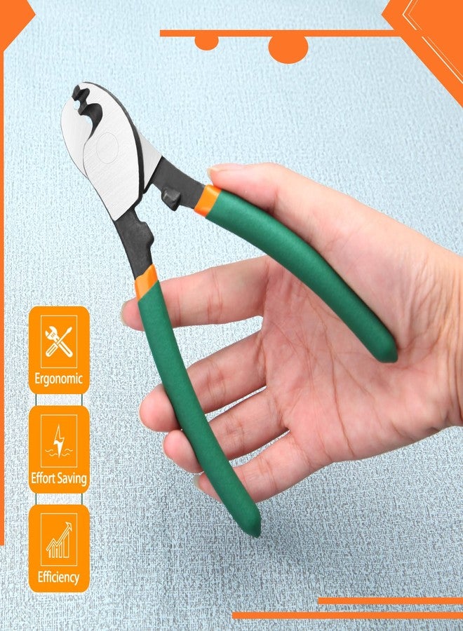 SPEEDWOX 6-Inch Wire Cutters Heavy Duty Cable Cutter Plier Ratcheting Cable Cutter Metal Wire Cutter Cable Wire Cutting Flush Cutter Pliers Coax Cable Cutter For Aluminum Copper Wire Cable - Image 5