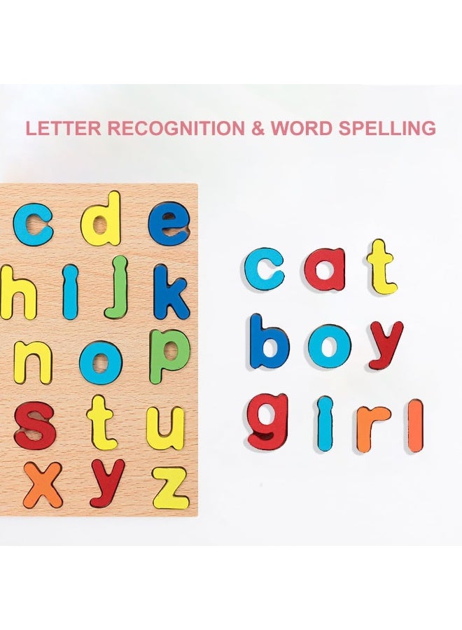 Clicko Wooden Alphabet Puzzle Board (Small Size) for Kids (Early Learning Toy) - Image 4