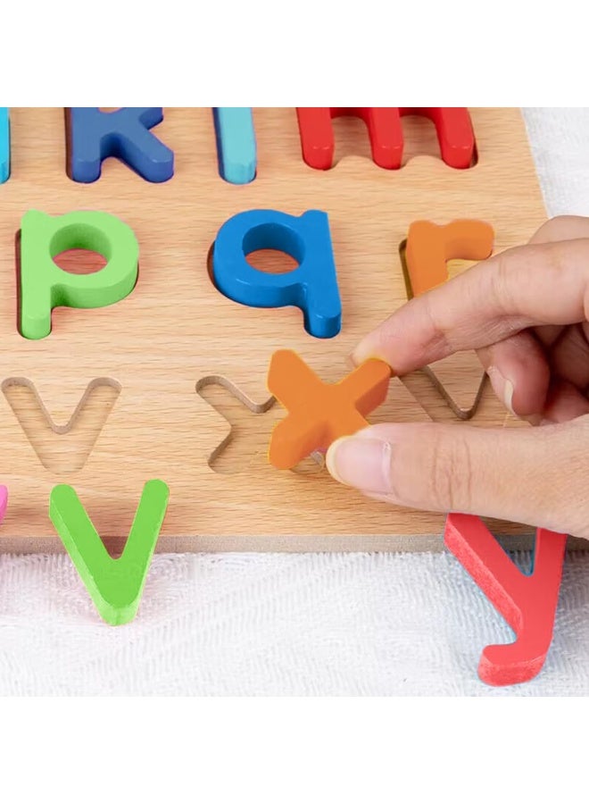 Clicko Wooden Alphabet Puzzle Board (Small Size) for Kids (Early Learning Toy) - Image 3