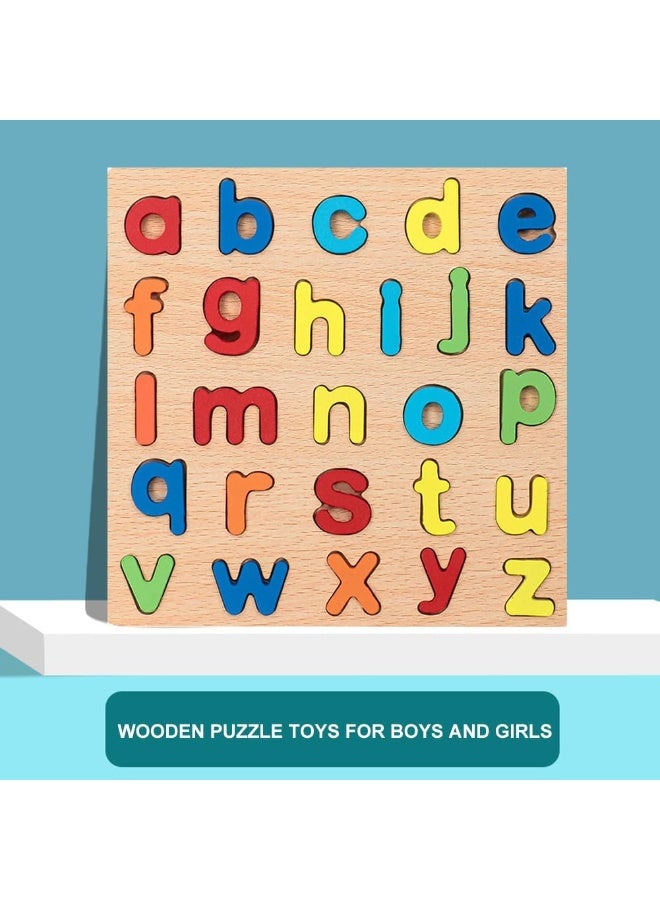 Clicko Wooden Alphabet Puzzle Board (Small Size) for Kids (Early Learning Toy) - Image 1