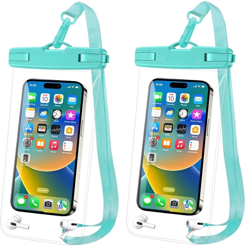 TARAVEE Waterproof Phone Pouch, IPX8 Universal Waterproof Phone Case Dry Bag with Lanyard for iPhone 14 13 12 11 Pro Max XR X XS SE 8 Plus Samsung S23 S22 Ultra S21 S10 S9 up to 7"(Multicolor) - Image 1