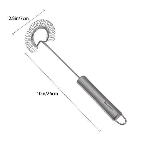 kakamono Egg Beater Stainless Surround helixSpring Coil Whisk, Egg Frother, Milk and Blender - Kitchen Utensils (small) - Image 2