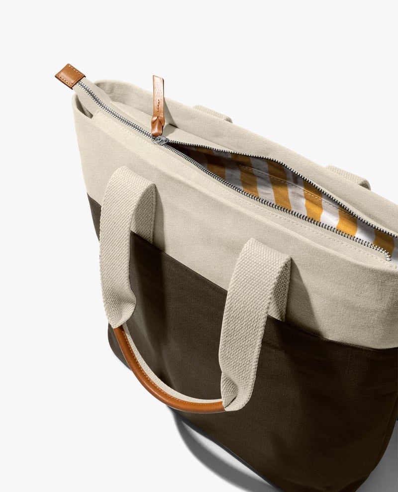 DailyObjects Ivory - Clove All Time Canvas Tote Bag, Spacious, Stylish, Sturdy, Zippered Compartment, Fits Laptops Of Up To 13 Inches - Unisex-Adult - Image 4