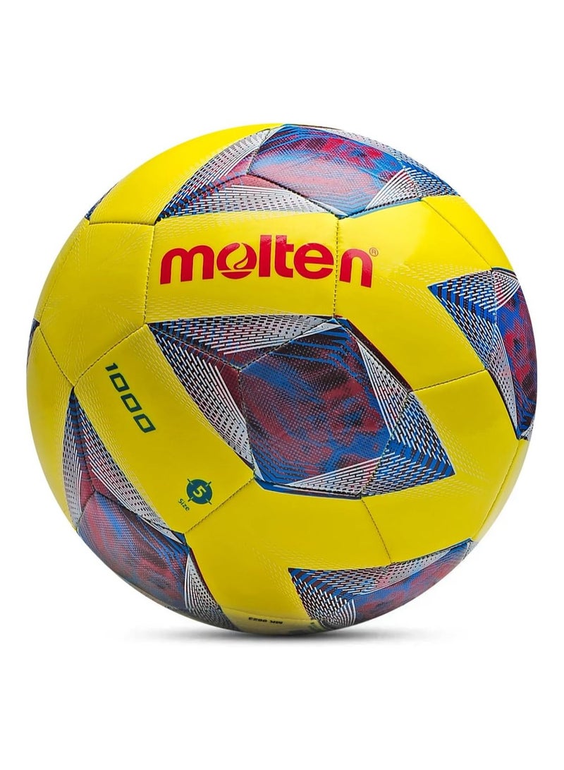 molten Soccer Ball, Durable And Comfortable Tpu Soft Leather Training Ball With Butyl Liner, Wear-Resistant For Boys, Girls And Adults, Yellow In Size 5  - Image 4