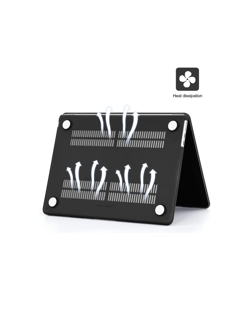 Hard Case Compatible with MacBook Pro 13 inch M2 2025, 2024, 2023, 2022-2016 A2338 M1 A2251 A2289 A2159 A1989 A1708 A1706 with/Without Touch Bar, Plastic Hard Shell Case Cover, Matte Black - Image 3