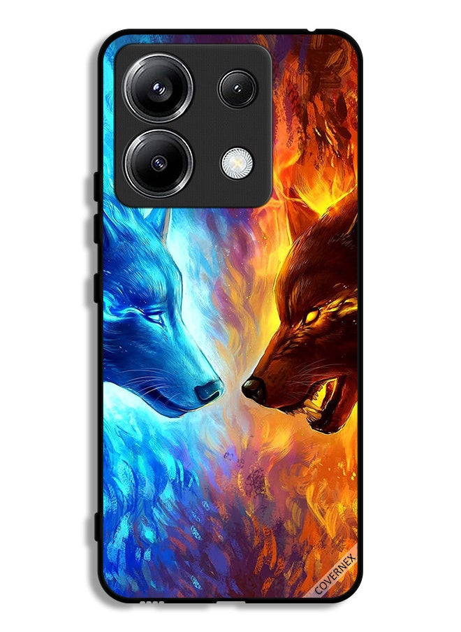 Covernex Xiaomi Redmi Note 13 Pro 5G Protective Case Cover Water & Fire Wolf  - Image 1