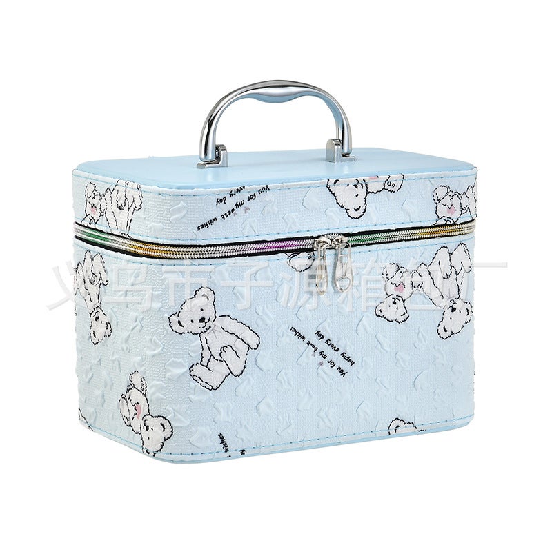 Cosmetic Bag Large Capacity High Sense With Mirror High Color Value Home Storage Easy To Carry - Image 1