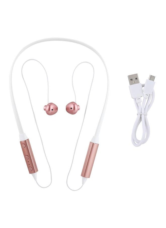 Thoraya Waterproof Bluetooth 4.2 In ear Sports Magnetic Neckband Earphone Headphone(Rose golden)  - Image 1
