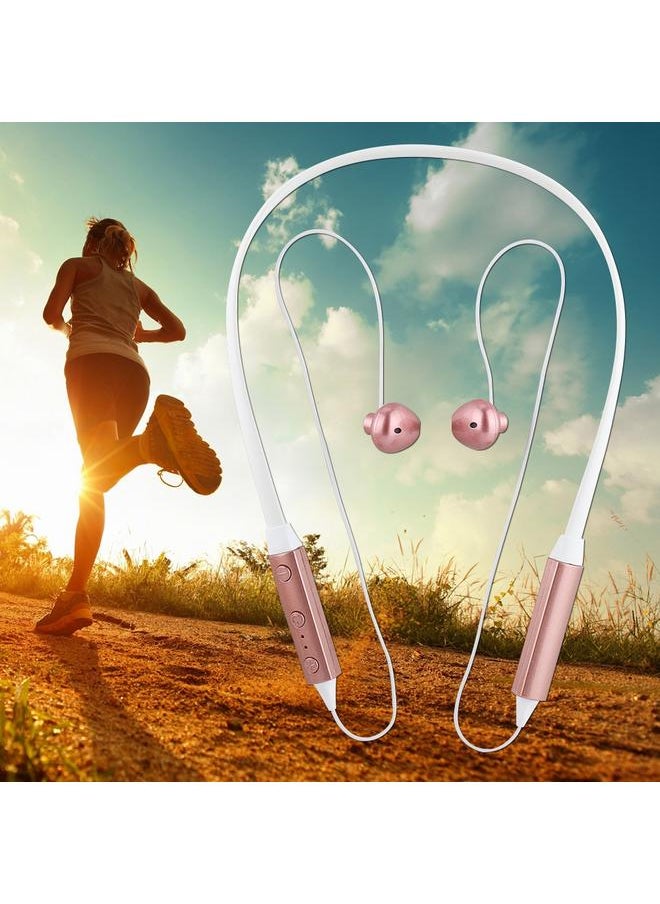 Thoraya Waterproof Bluetooth 4.2 In ear Sports Magnetic Neckband Earphone Headphone(Rose golden)  - Image 3