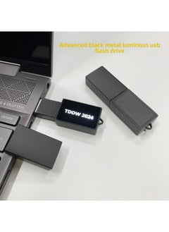 Generic Metal Luminous USB Flash Drive Customized Corporate School Logo Advertising Gift USB Flash Drive 3.0 High-Speed Car USB Flash Drive-Color:U Disk + Opp Bag Packaging-Capacity:USB3.0 128GB  - Image 2