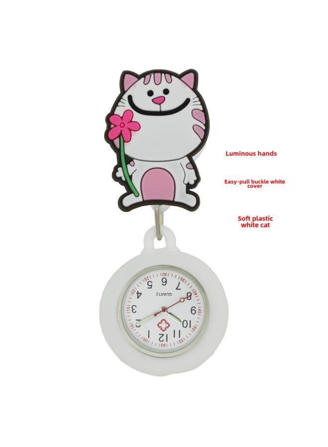 Soft Rubber Stretchable Nurse Watch Cartoon Character Animal Doctor Nurse Chest Watch Pocket Watch 25 Pcs 
