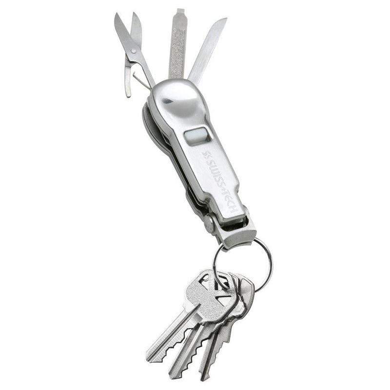 SWISS+TECH ST10619 6-in-1 Polished Stainless Steel Personal Care Multi-Tool with Nail Clipper (Single Pack) - Image 3