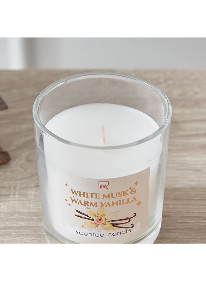 Home Box Qara White Musk and Warm Vanilla Jar Candle 7 x 8 x 7 cm - Image 3
