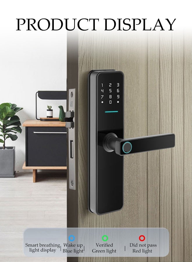 DUNISO Smart Lock，4-in-1 Fingerprint Password Lock，Fingerprint Door Lock with Touchscreen Keypad，Easy Installation，for Home, Apartment, Villa, Office, Hotel - Image 3