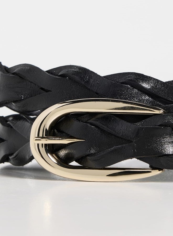 Made Well Madewell Women's Braided Belt, True Black, XXS - XS - Image 4