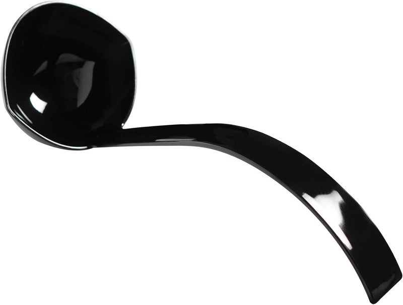 1 Black Plastic Punch Ladle 5 Ounce Serving Soup Ladle for Serving & Cooking – Disposable Large Spoon for Punch, Gravy, Stews & Sauces