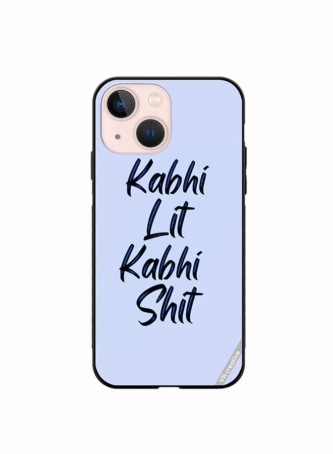 VR CREATIVE Protective Case Cover For Apple iPhone 13 mini Kabhi Lit Kabhi Shit Hindi Quots Design Multicolour - Image 1