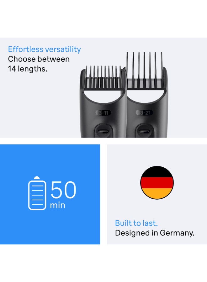 BRAUN Series 3 All-in-One Trimmer 8-in-1 Grooming Kit - AIO3540 Metallic Black - Image 5