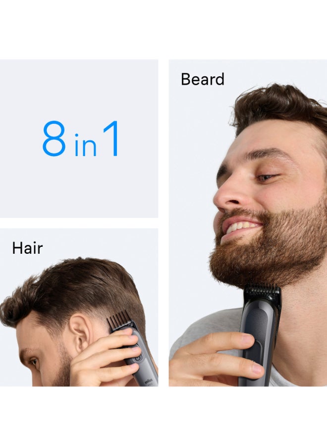 BRAUN Series 3 All-in-One Trimmer 8-in-1 Grooming Kit - AIO3540 Metallic Black - Image 3