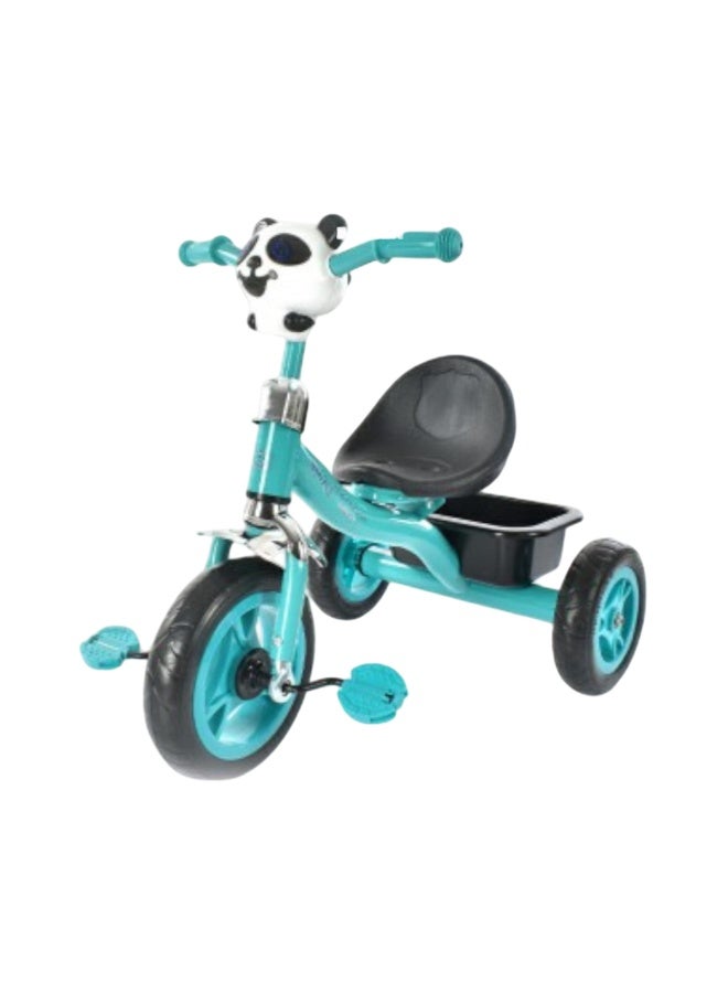 دراجة ثلاثية العجلات للأطفال بتصميم مقبض باندا وسلة تخزين خلفية - إطار قوي، ركوب آمن للأطفال الصغار - Image 1