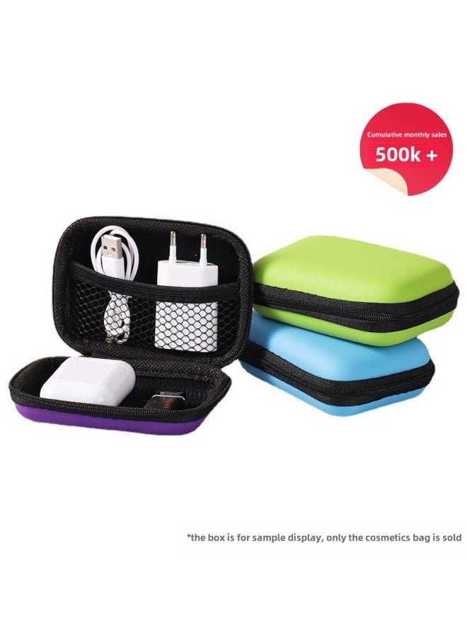 Eva Headset Bag Camera Bag Square Gift Box Data Cable Packaging Wireless Bluetooth Headset Storage Bag-Color:11*8*4cm Orange Pu  - Image 3
