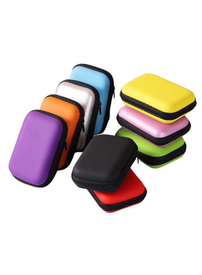 Eva Headset Bag Camera Bag Square Gift Box Data Cable Packaging Wireless Bluetooth Headset Storage Bag-Color:11*8*4cm Orange Pu  - Image 4