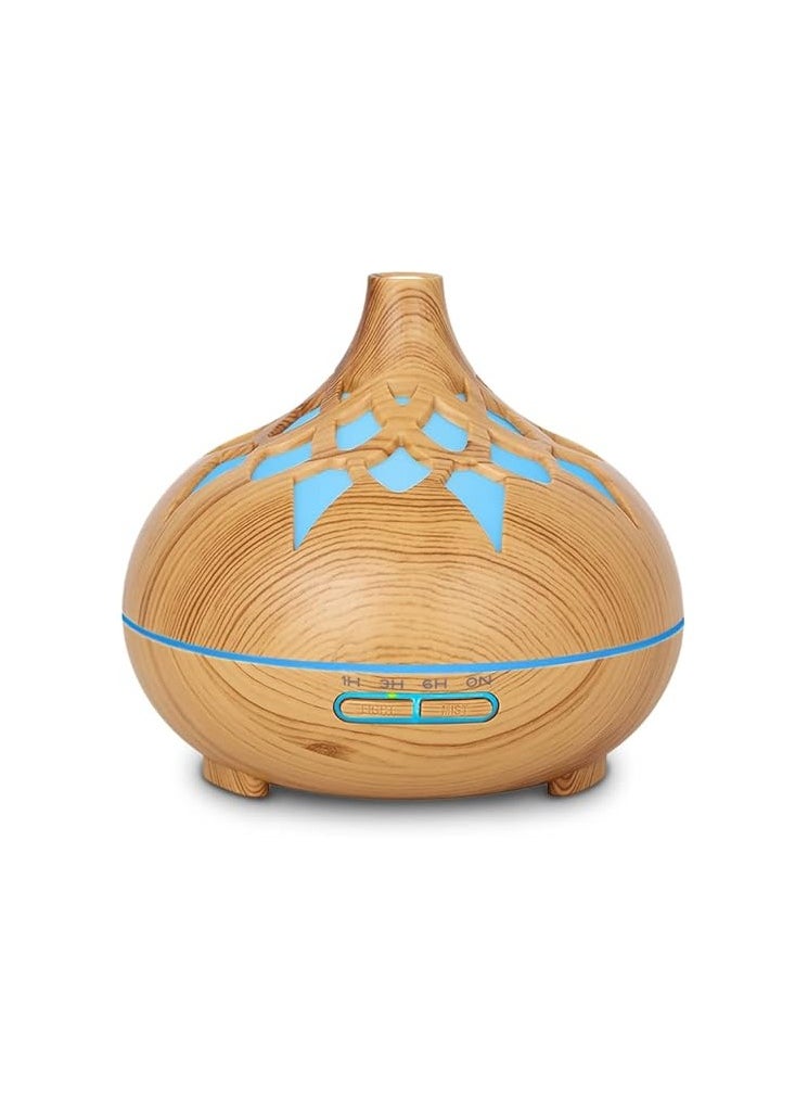 Generic Rakoon Essential Oil Diffusers, 500ML Aroma Diffuser for Essential Oils Home Office Large Room, Aromatherapy Diffuser Ultrasonic Cool Mist Humidifier with 15 Light Modes 4 Timer Auto-Off, Wood Grain  - Image 1